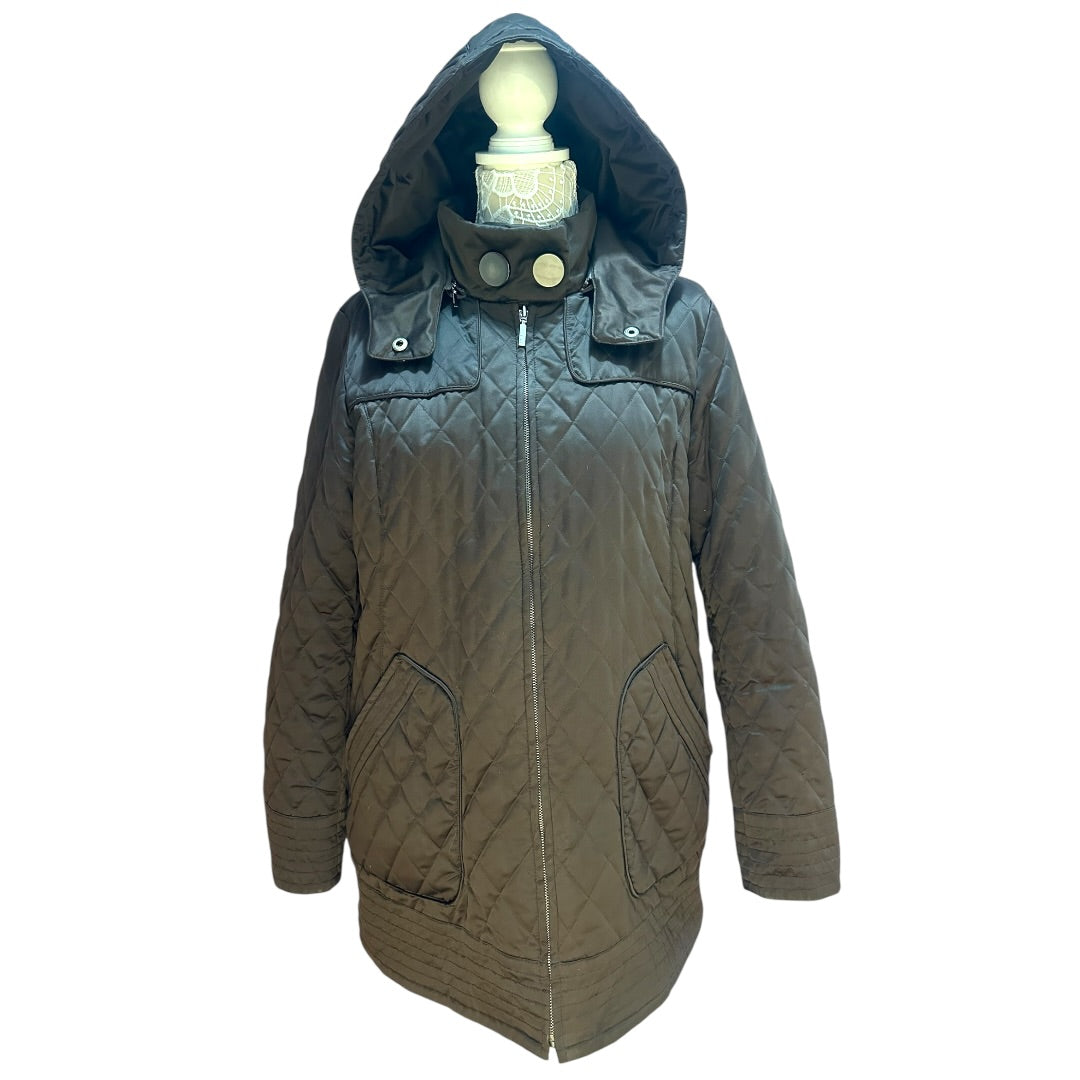 Jones New York Women's Dark Brown Diamond Quilted Jacket