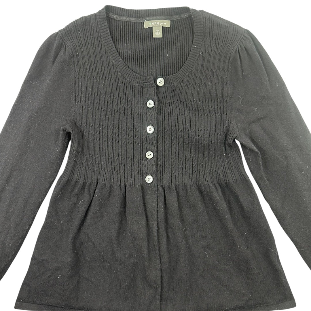 Apt. 9 Long Sleeve Babydoll Button Up Sweater Blouse