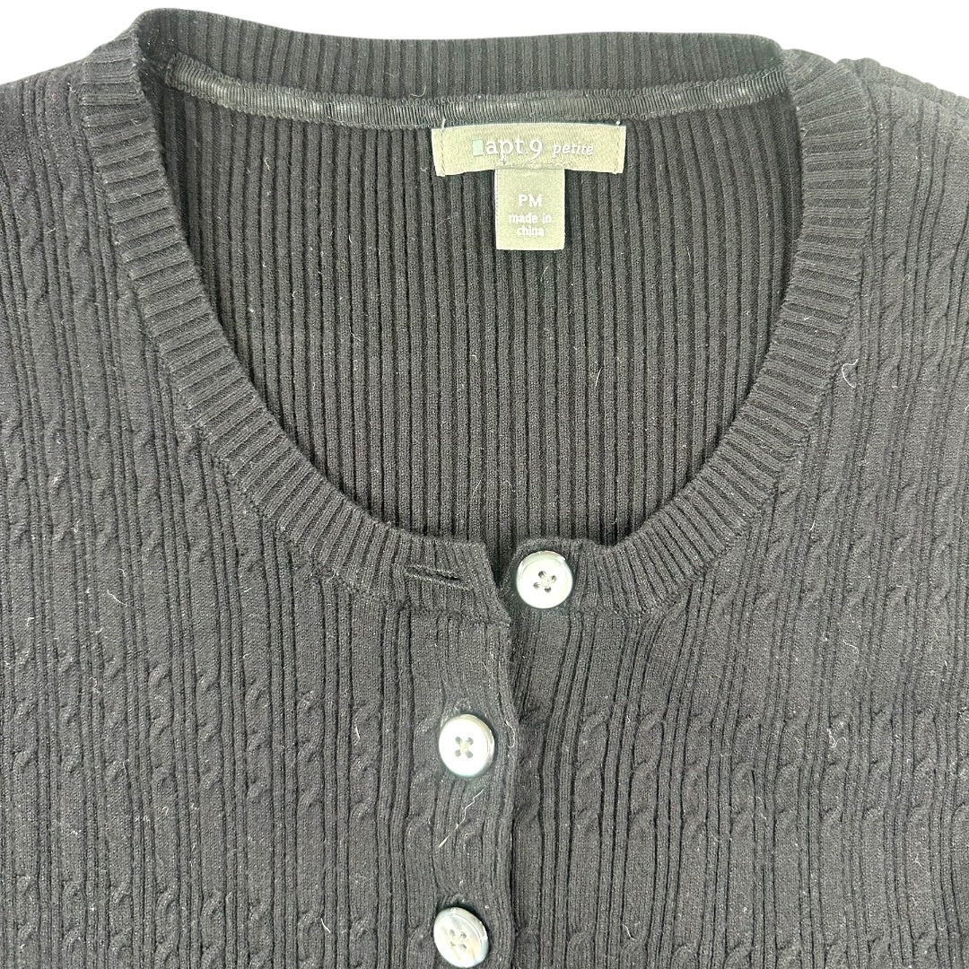 Apt. 9 Long Sleeve Babydoll Button Up Sweater Blouse
