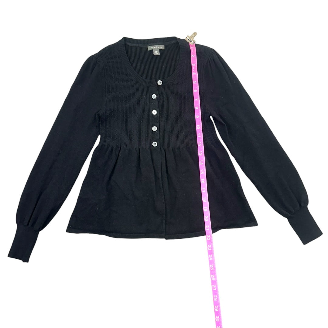 Apt. 9 Long Sleeve Babydoll Button Up Sweater Blouse