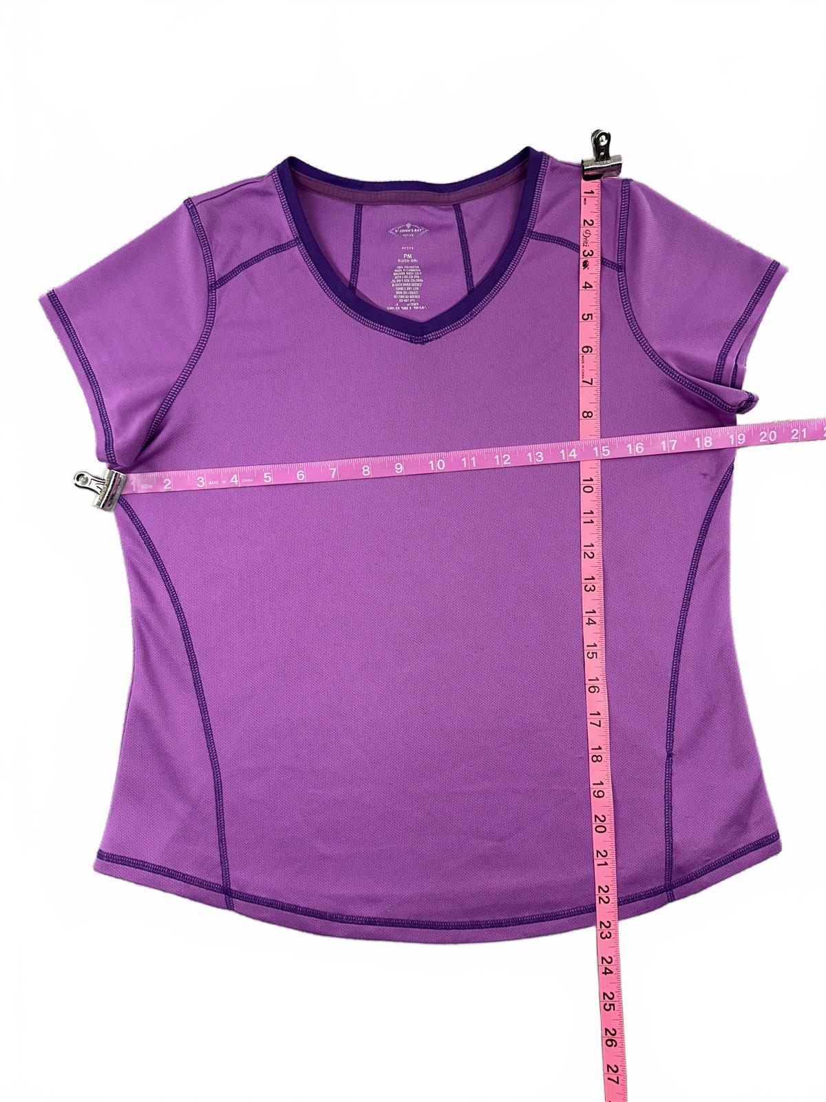St. John's Bay Purple Quick Dri Activewear Shirt Sporty Athleisure