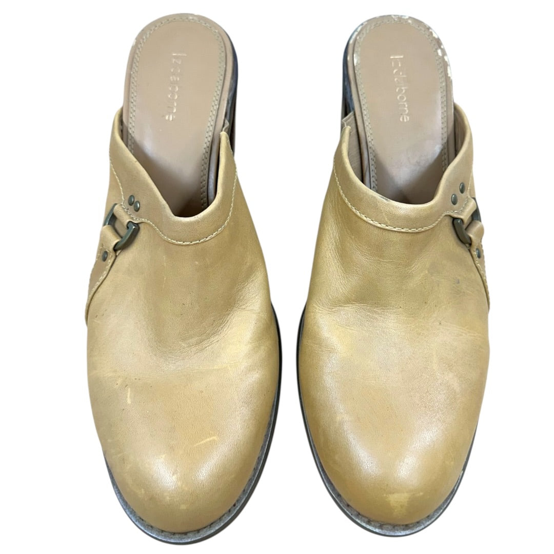 Liz Claiborne Cream Heeled Mule
