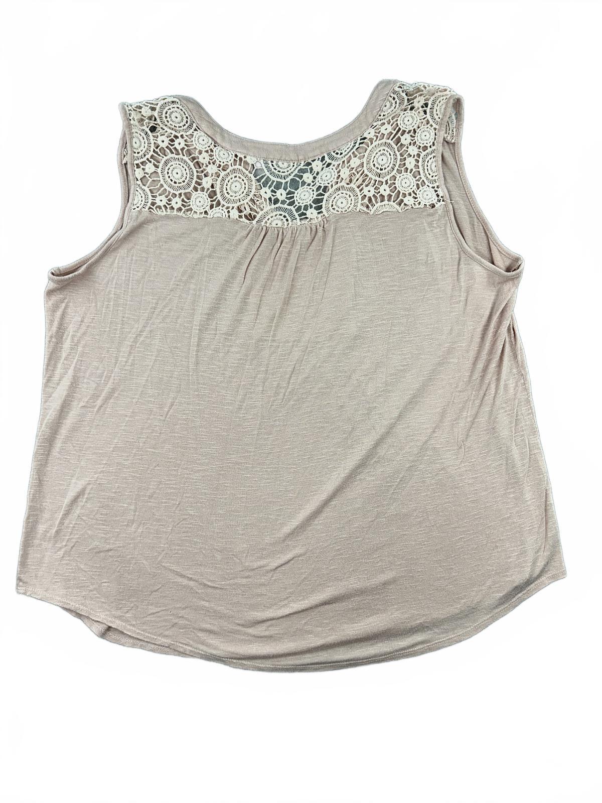 Bohemian Lace Sleeveless Top Pink Cream Festival Casual Indie