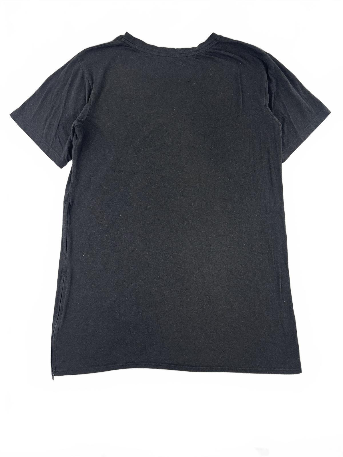 DKNY Black Oversized T Shirt Dress with Side Zipper Pocket Casual Streetwear