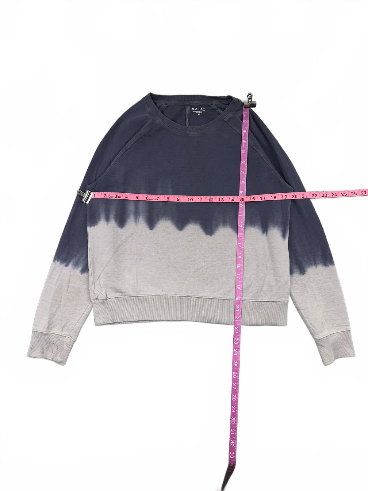 Athleta Tie Dye Crewneck Sweatshirt in Purple and Gray Casual Athleisure
