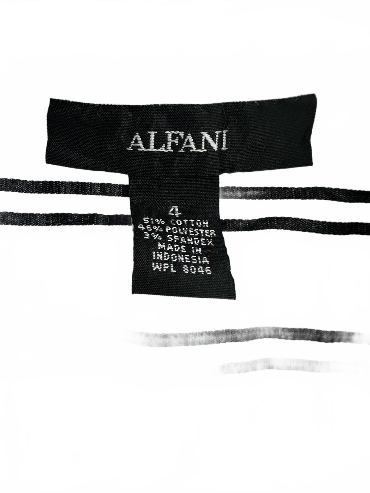 Alfani White and Black Vertical Stripe Button Up Shirt