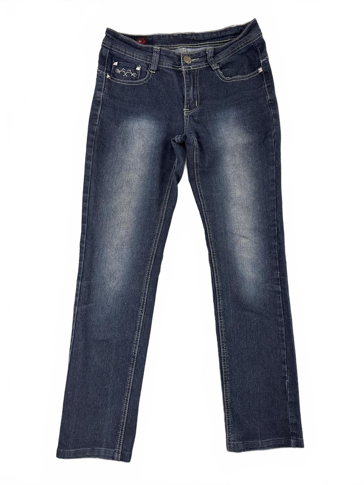 Bornama Jeans Sumptuous Dark Wash Denim Straight Leg Jeans Vintage Inspired Y2K