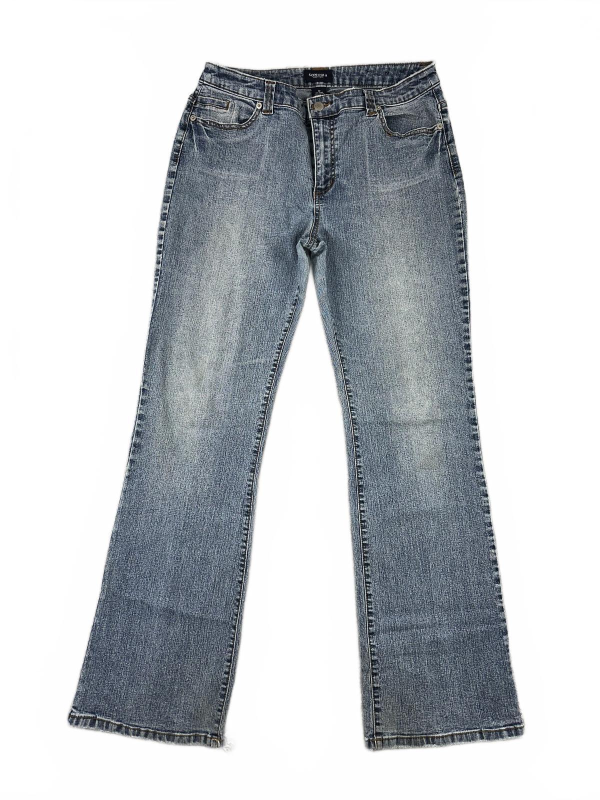 Sonoma Life+Style Vintage Inspired Bootcut Jeans Blue Gray Faded Wash