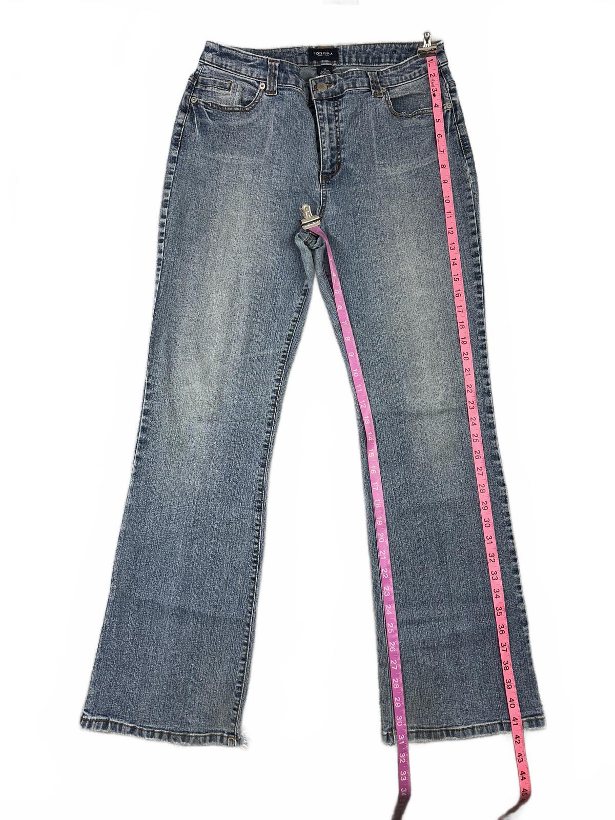 Sonoma Life+Style Vintage Inspired Bootcut Jeans Blue Gray Faded Wash
