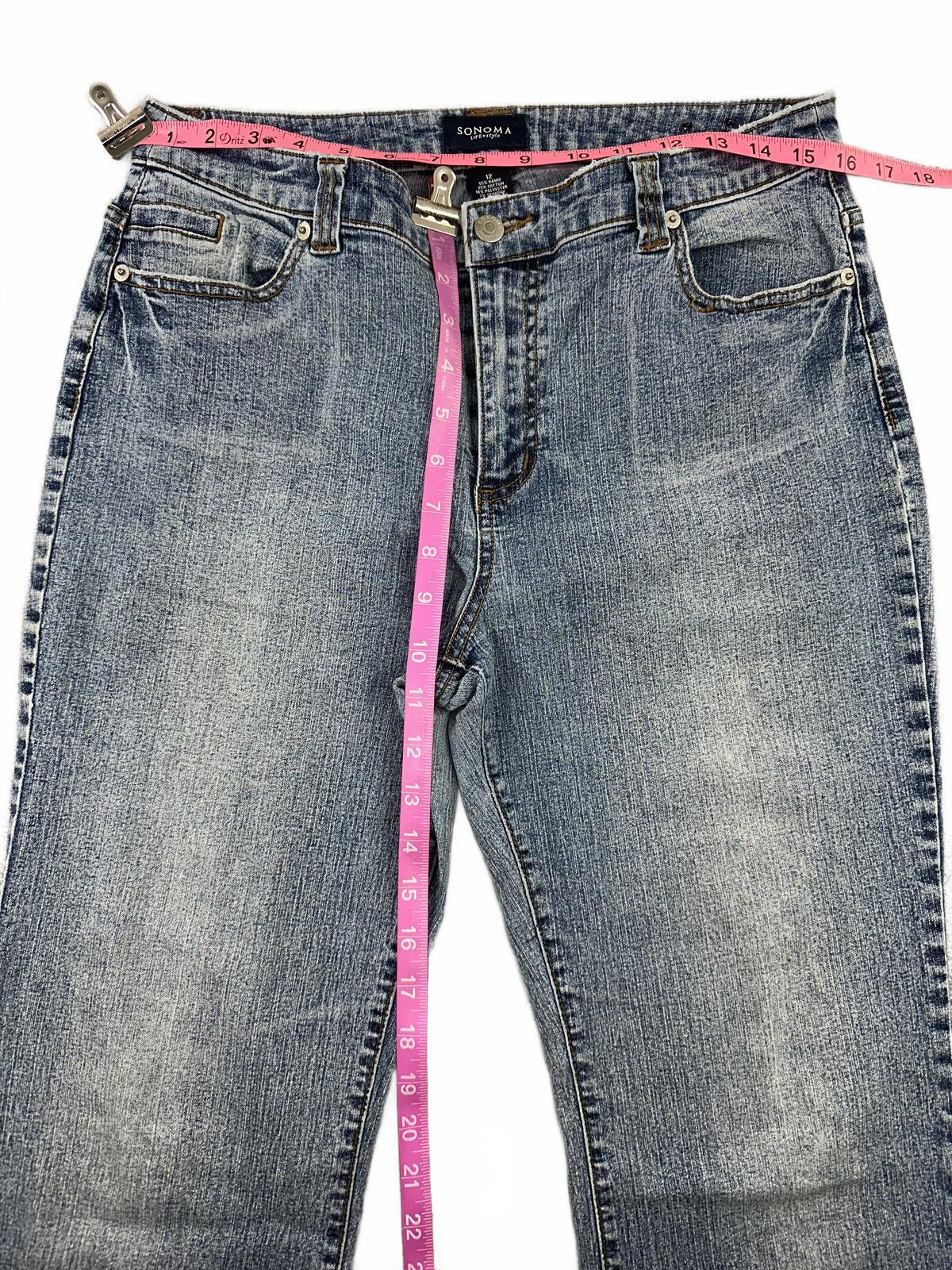 Sonoma Life+Style Vintage Inspired Bootcut Jeans Blue Gray Faded Wash