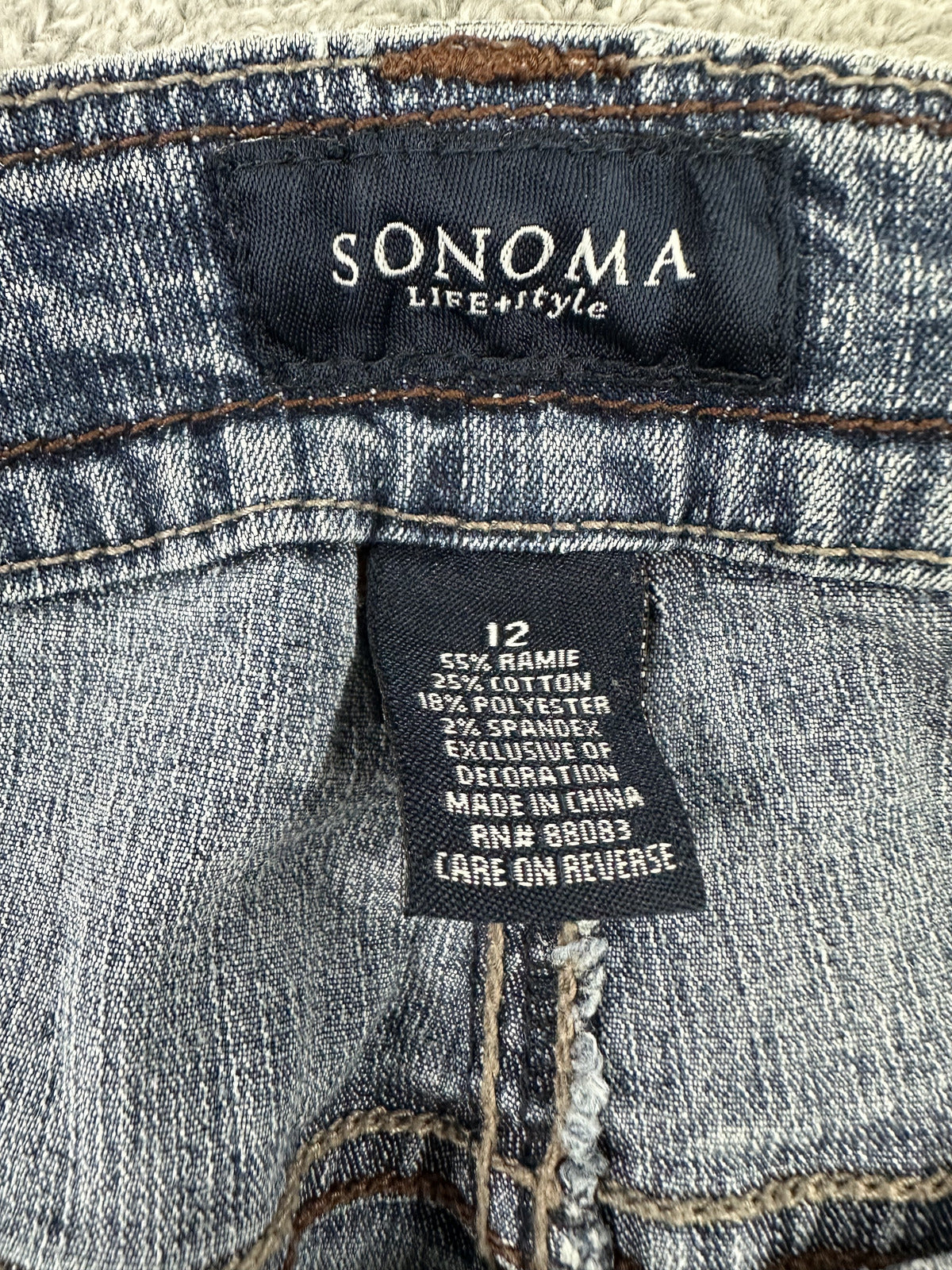 Sonoma Bootcut Jeans Vintage Style Medium Wash Blue Denim
