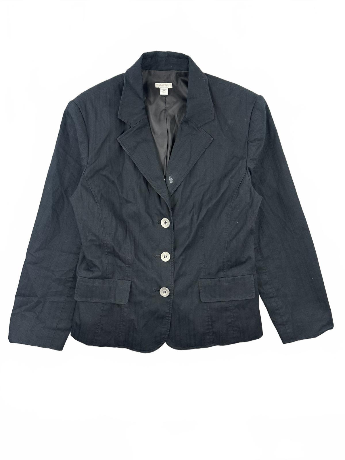Apt. 9 Black Stretch Tailored Blazer Classic Business Casual Jacket