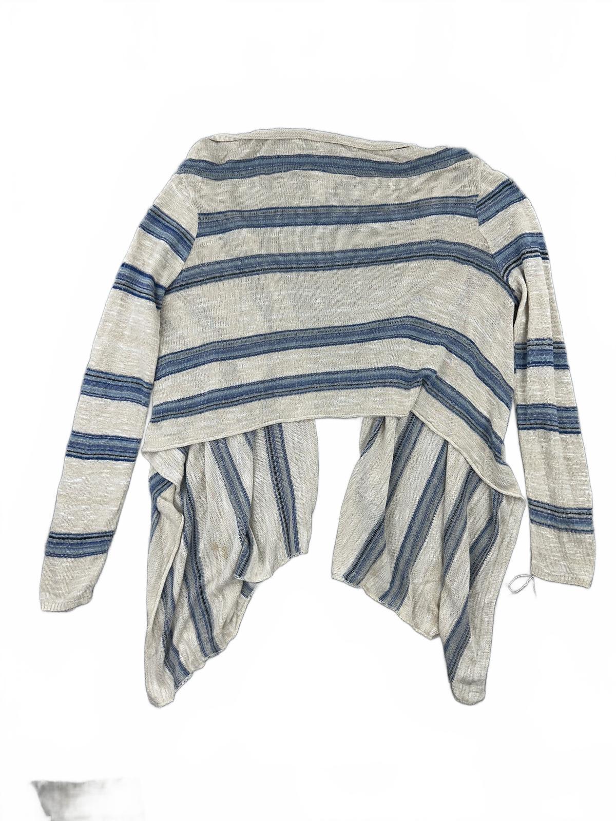 Absolutely Creative Worldwide Striped Open Front Cardigan Sweater