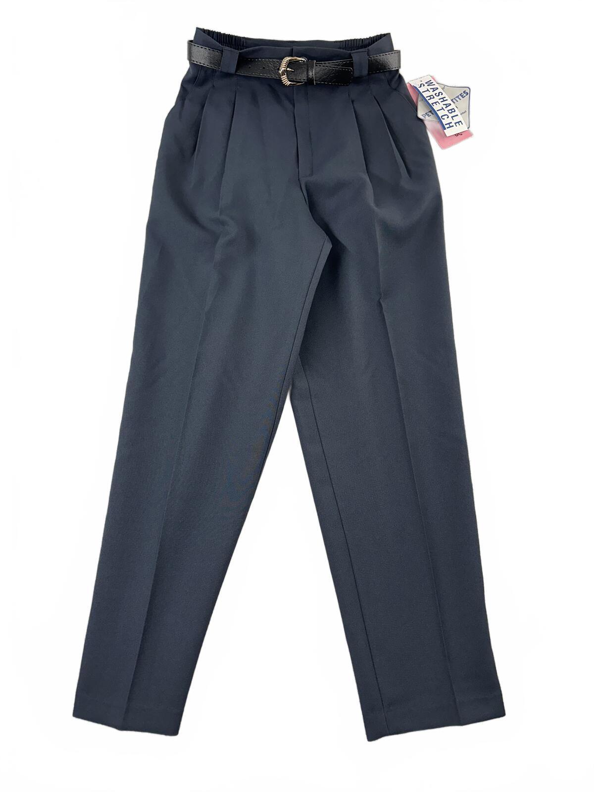 Fundamental Things Petite Grey Washable Stretch Trousers with Belt