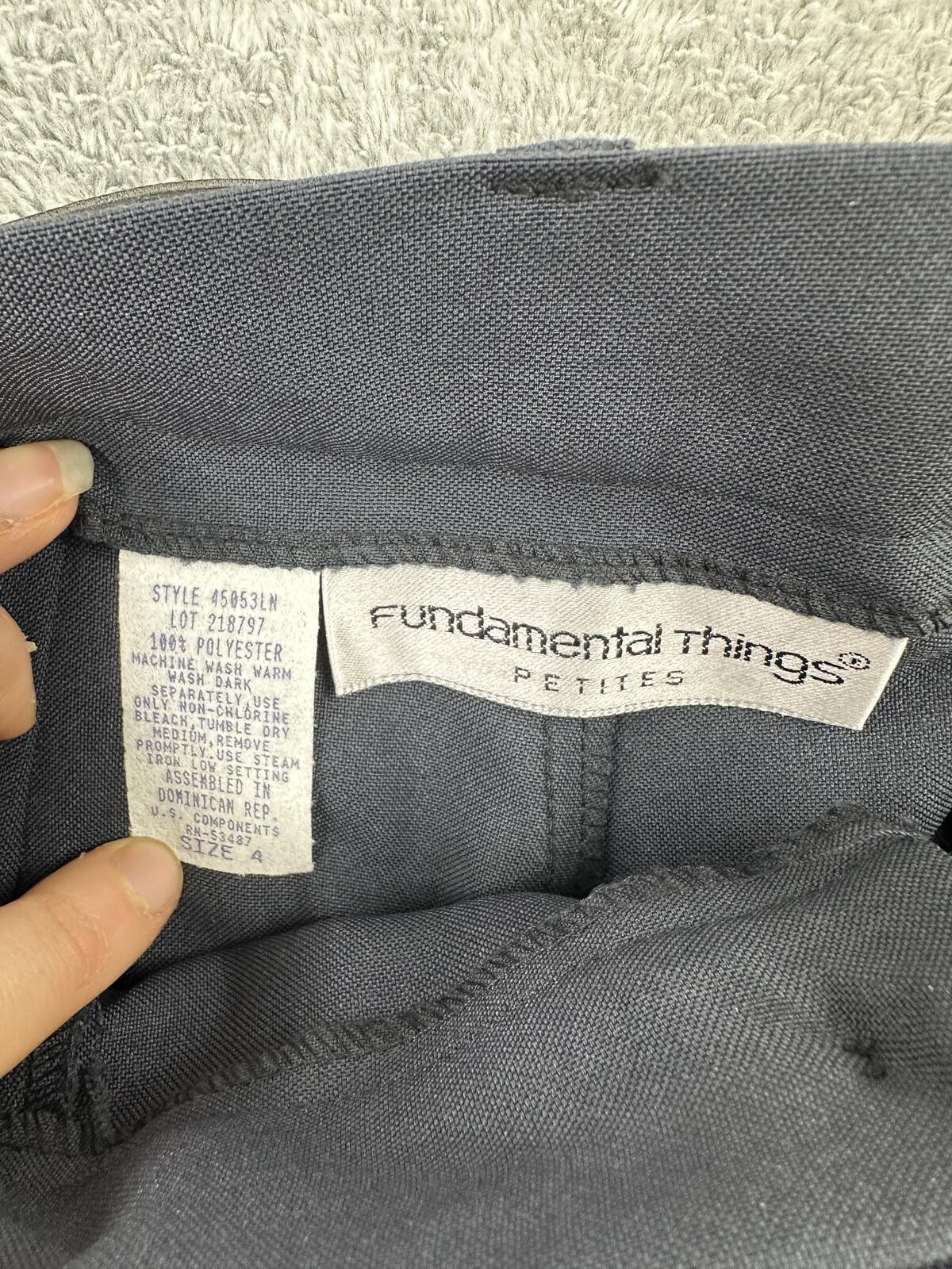 Fundamental Things Petite Grey Washable Stretch Trousers with Belt
