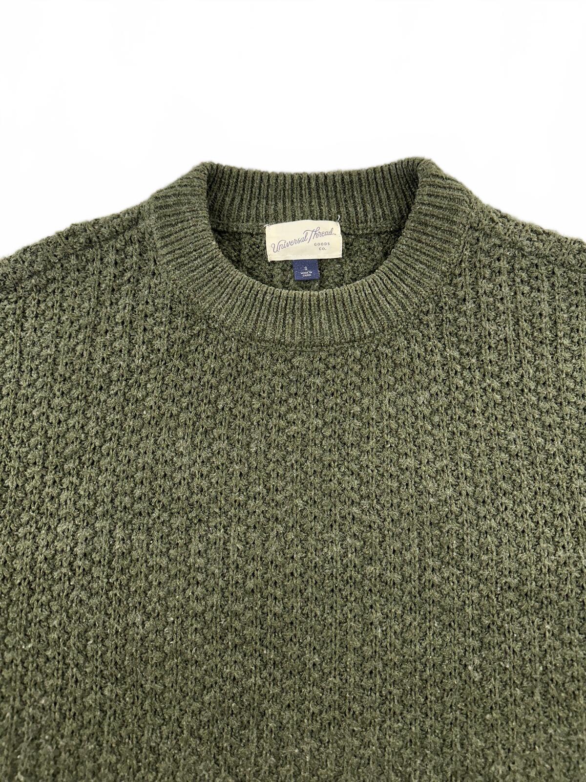Universal Thread Olive Green Textured Knit Sweater