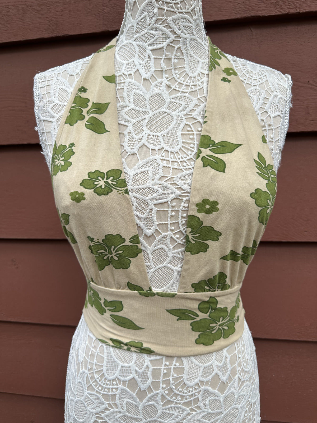 Subdued Floral Halter Top