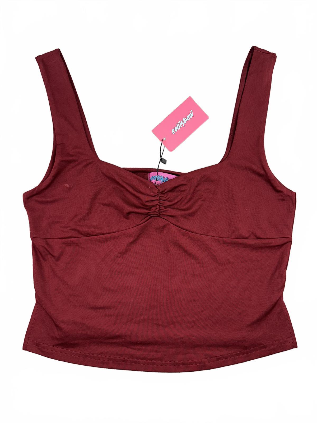 NWT Edikted Burgundy Stretch Tank Top