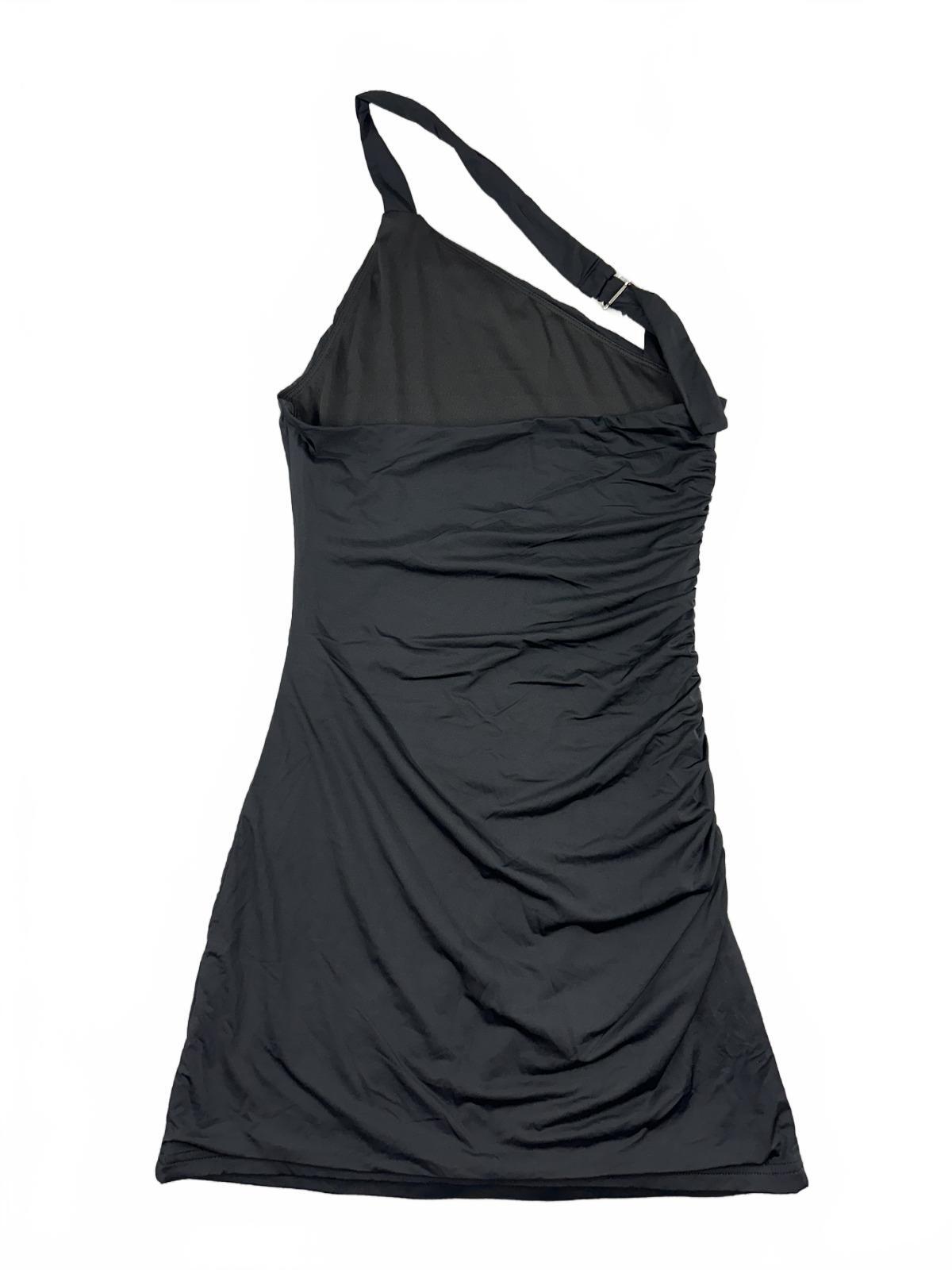 Princess Polly Black One Shoulder Ruched Mini Dress Contemporary