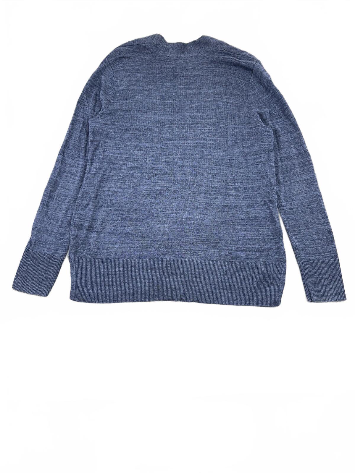 Croft & Barrow Lightweight Blue Open Front Cardigan Sweater