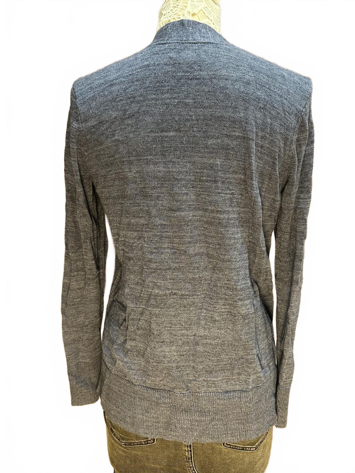 Croft & Barrow Lightweight Blue Open Front Cardigan Sweater