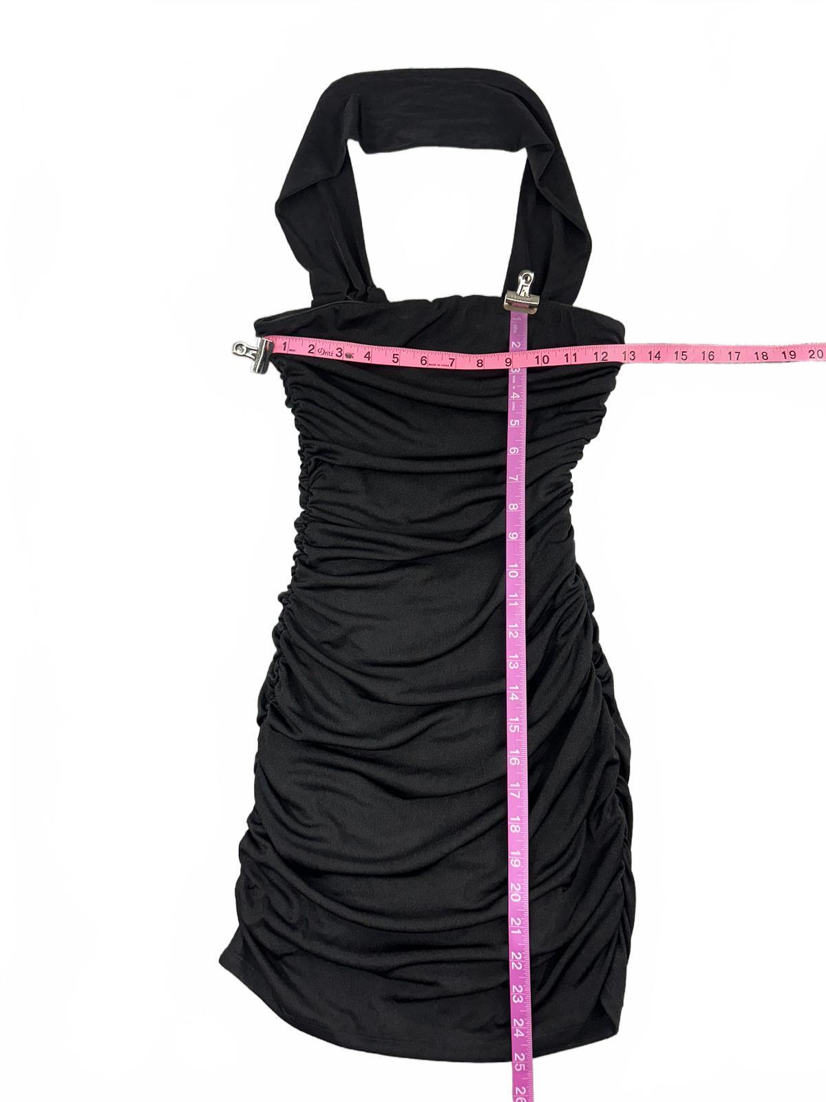 Superdown Black Ruched Halter Mini Dress Chic Partywear Contemporary