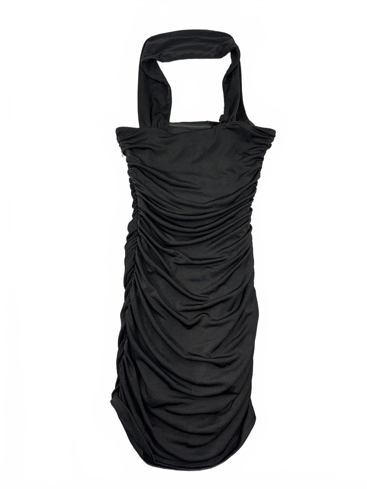 Superdown Black Ruched Halter Mini Dress Chic Partywear Contemporary