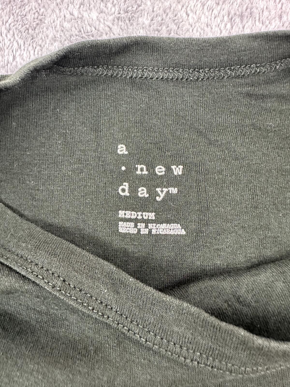 a new day Dark Green Long Sleeve Shirt Casual Minimalist Everyday Wear
