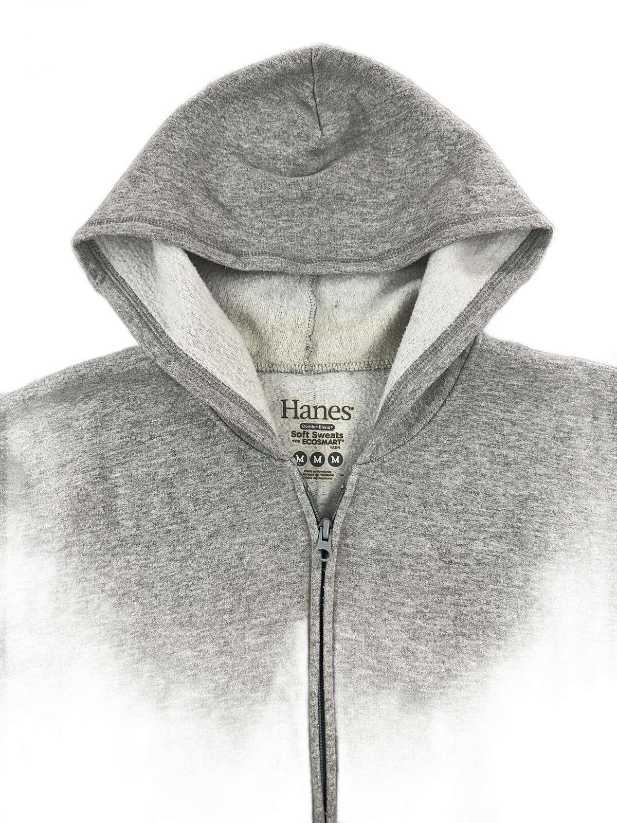 Hanes Classic Grey Zip Up Hoodie Casual Athleisure Sweatshirt