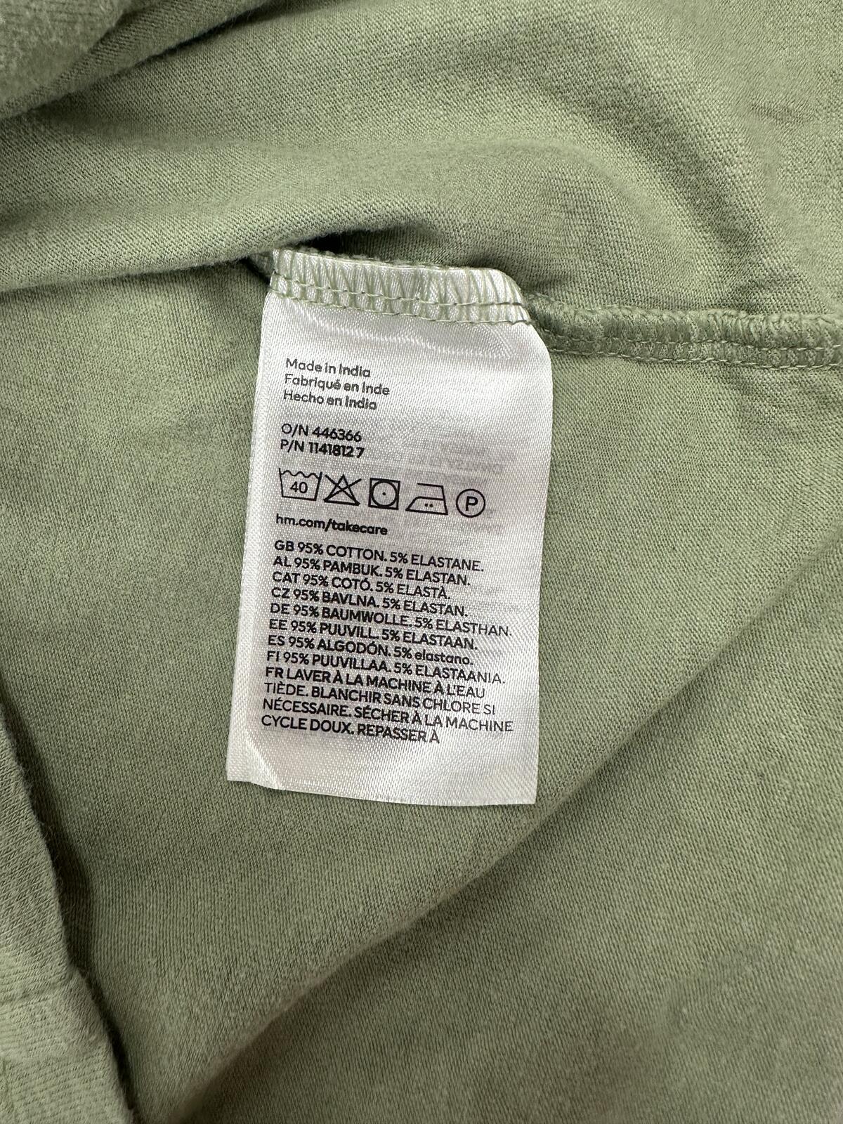 Divided Sage Green Cropped Tee Casual Minimalist Streetwear Cotton Top
