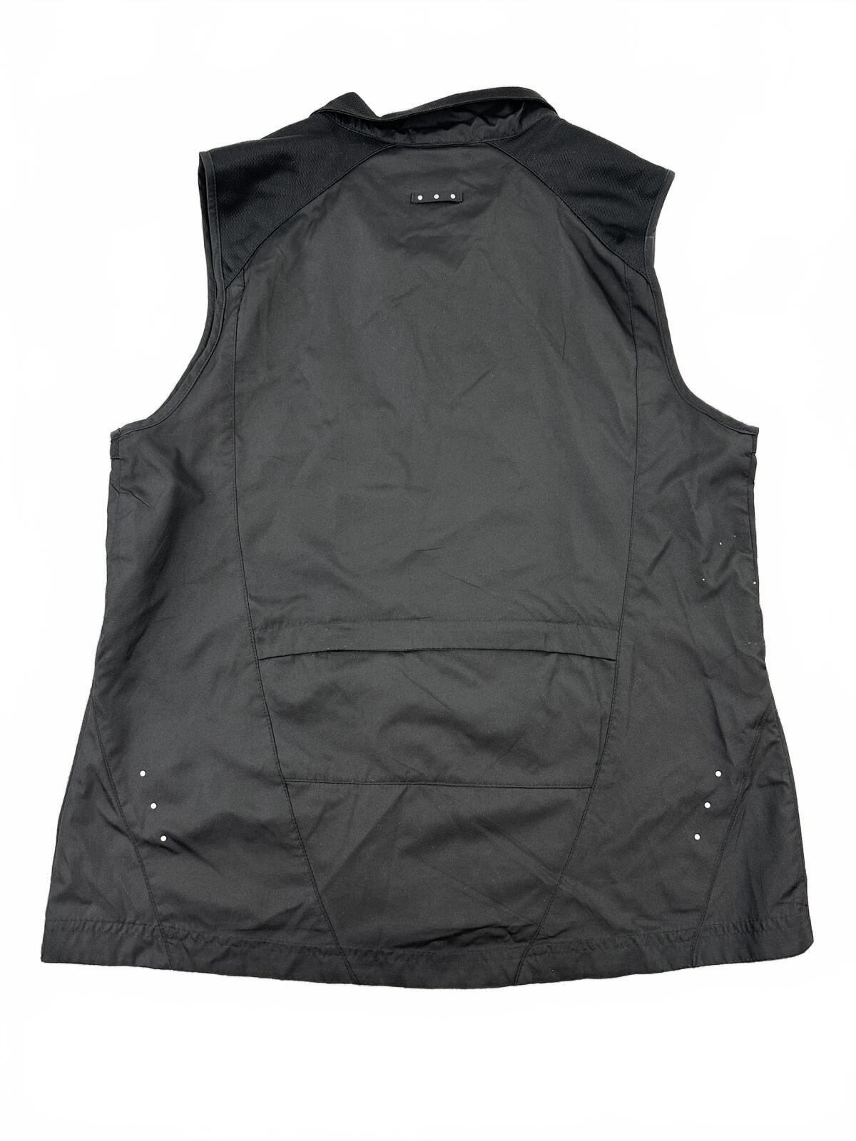 Danskin Now Black Athletic Vest Reflective Trim Lightweight Activewear