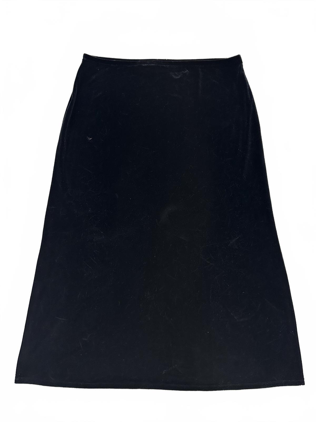 Villager Black Velvet Maxi Skirt Elegant A Line Silhouette Formal Casual