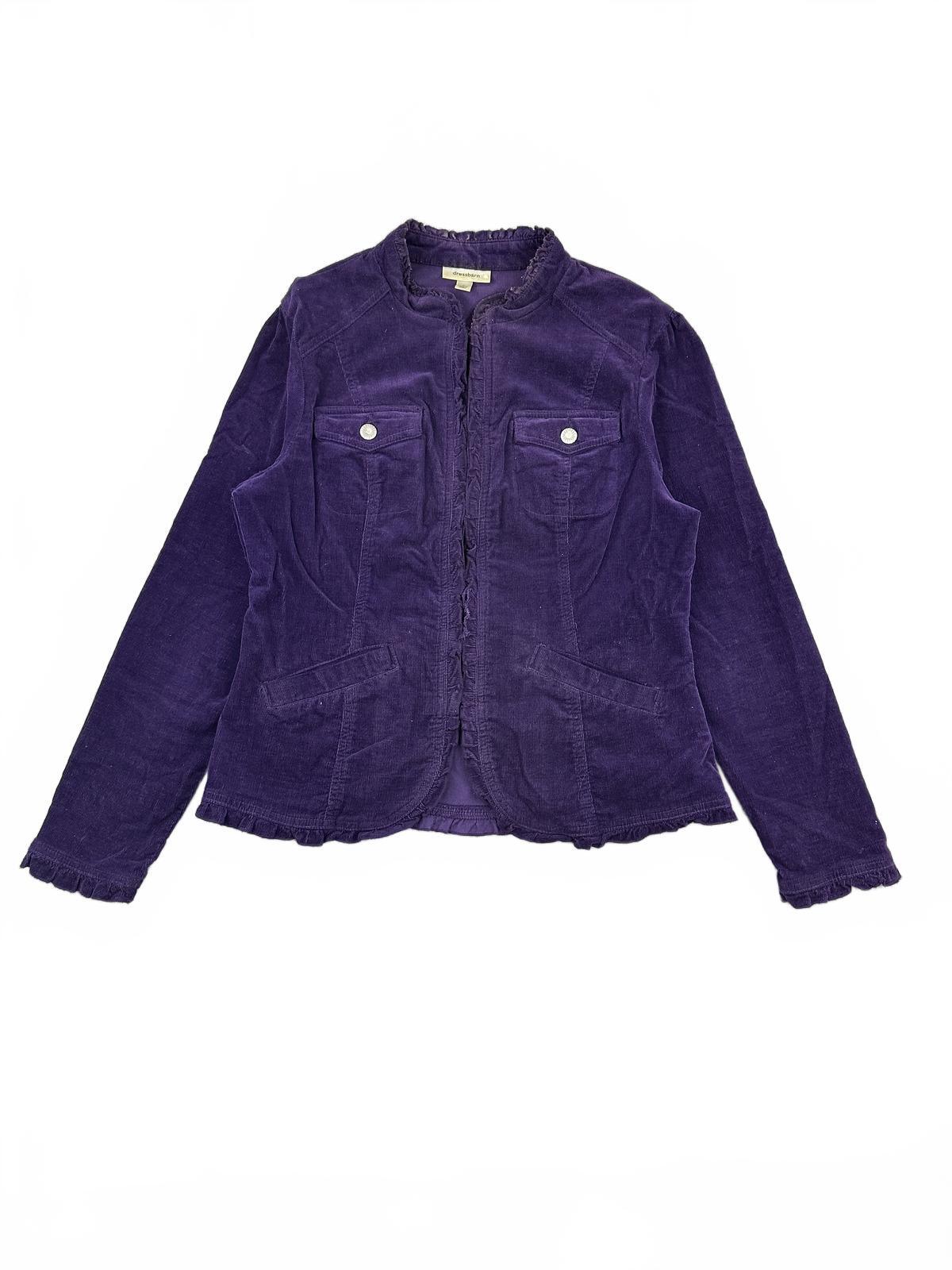 dressbarn Purple Corduroy Jacket Casual Fairycore Y2K Indie Bohemian