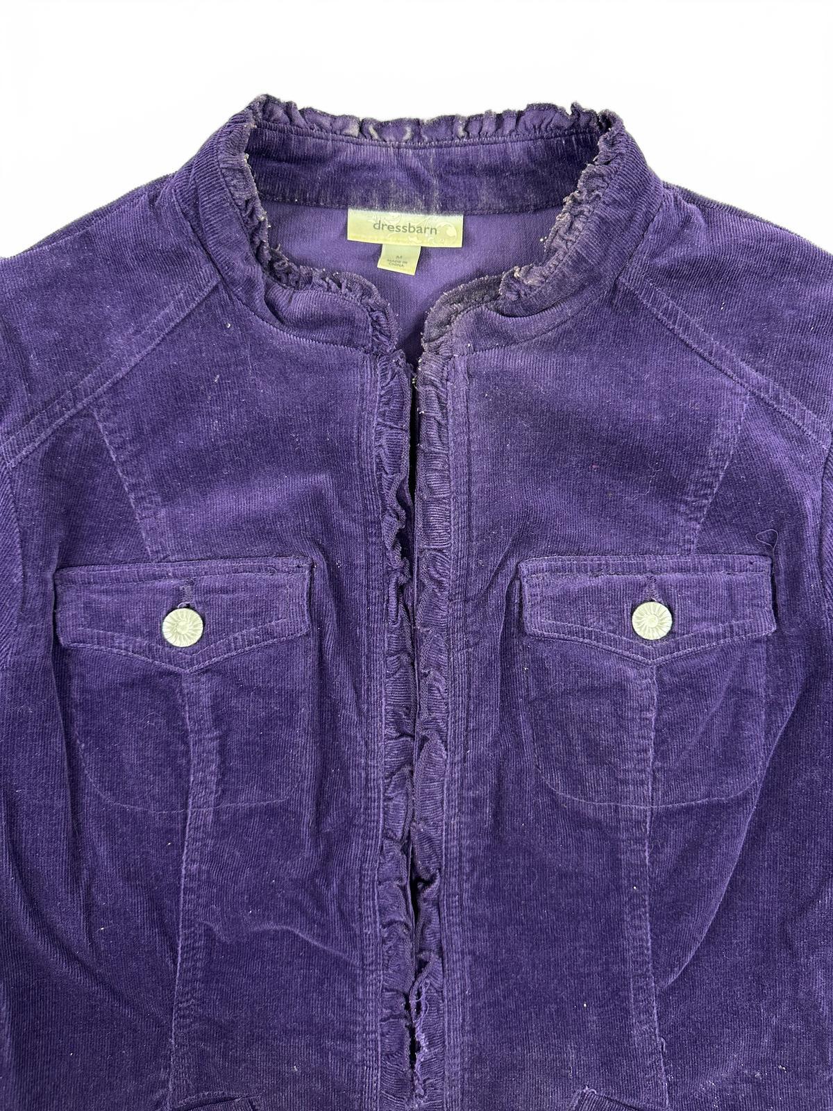 dressbarn Purple Corduroy Jacket Casual Fairycore Y2K Indie Bohemian