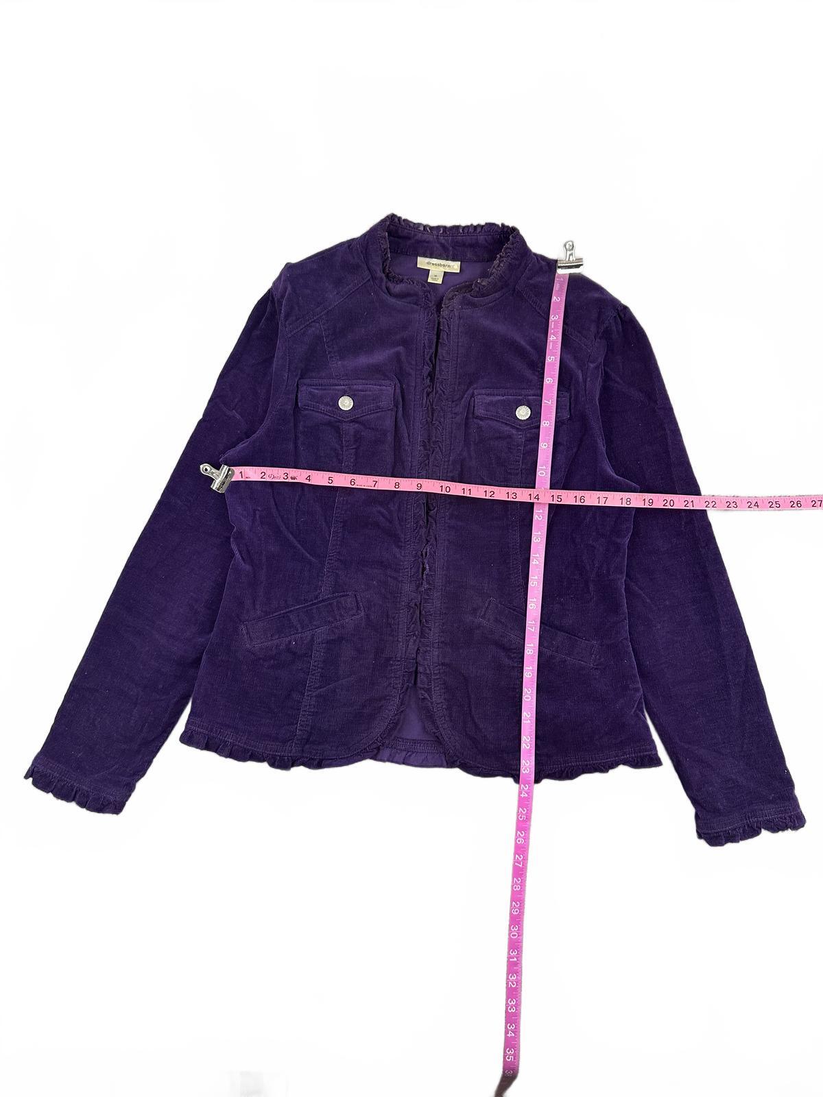 dressbarn Purple Corduroy Jacket Casual Fairycore Y2K Indie Bohemian