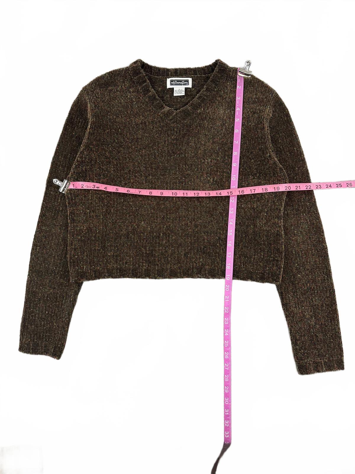 Xhilaration Brown Cropped Knit Sweater Vintage Casual Bohemian Indie Fall Layer