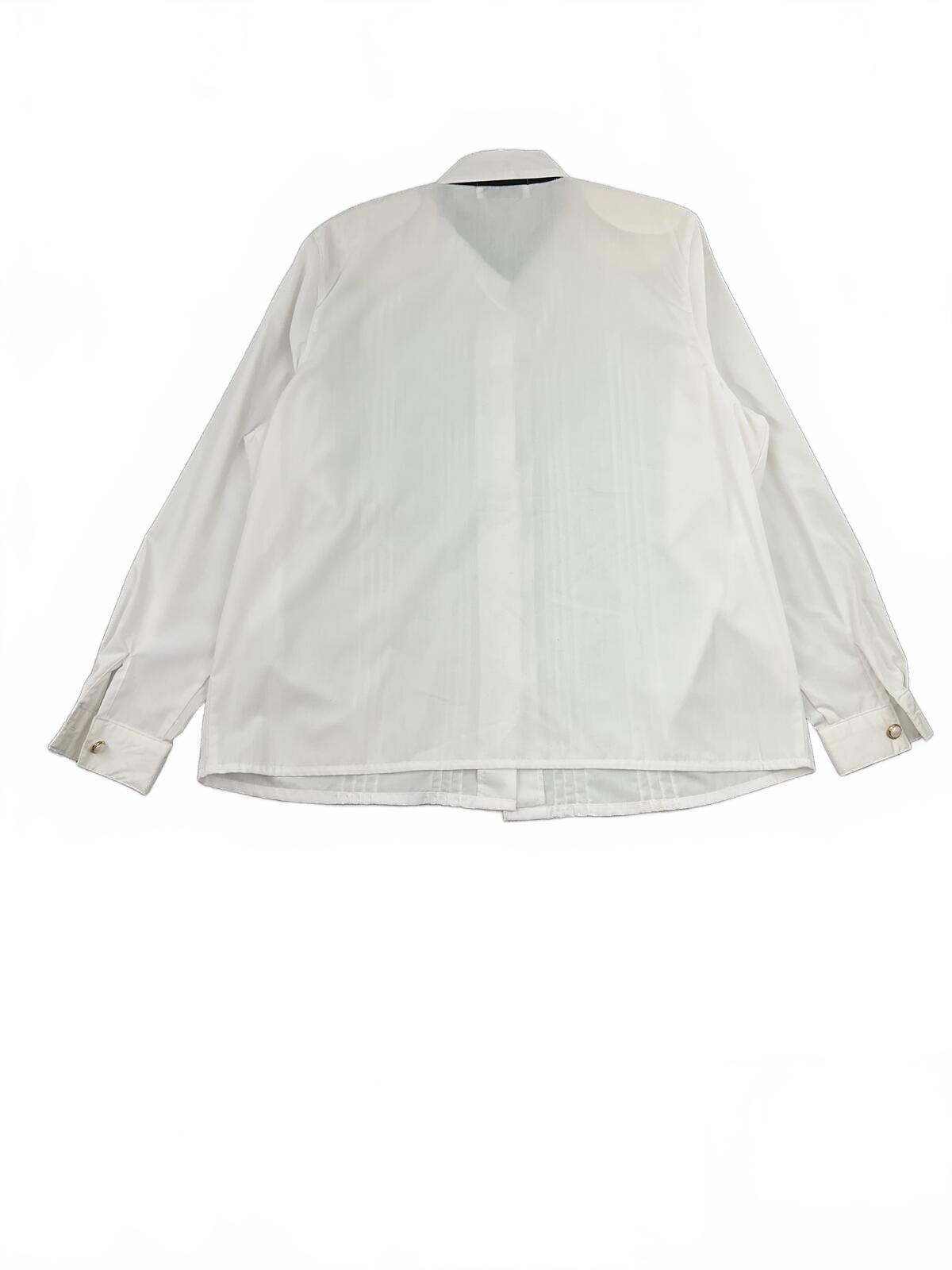 Alfred Dunner White Button Up Shirt with Pearl Accent Buttons