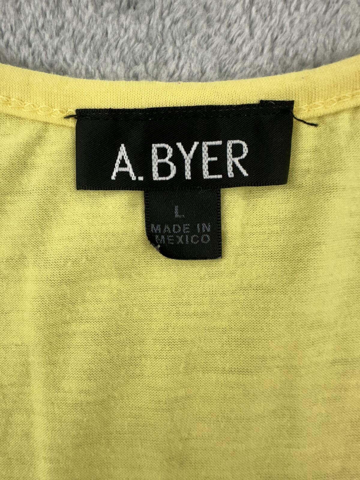 A Byer Yellow Textured Layered Scoop Neck Short Sleeve Top