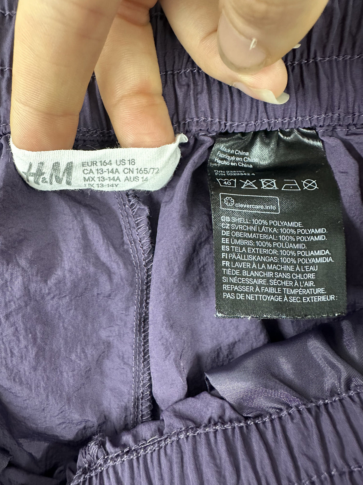 H&M Purple Jogger Pants Casual Athleisure Sporty