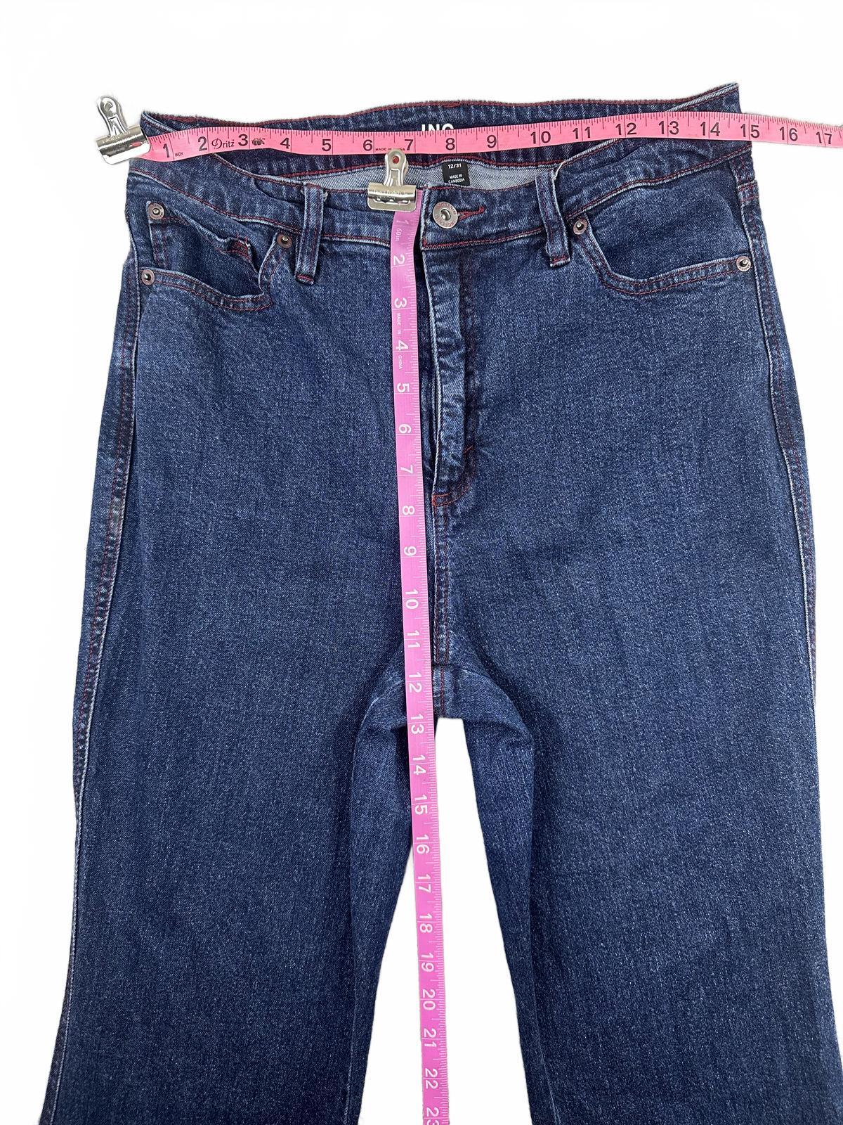 I.N.C. International Concepts Vintage Dark Blue Flare Jeans High Waist Wide Leg