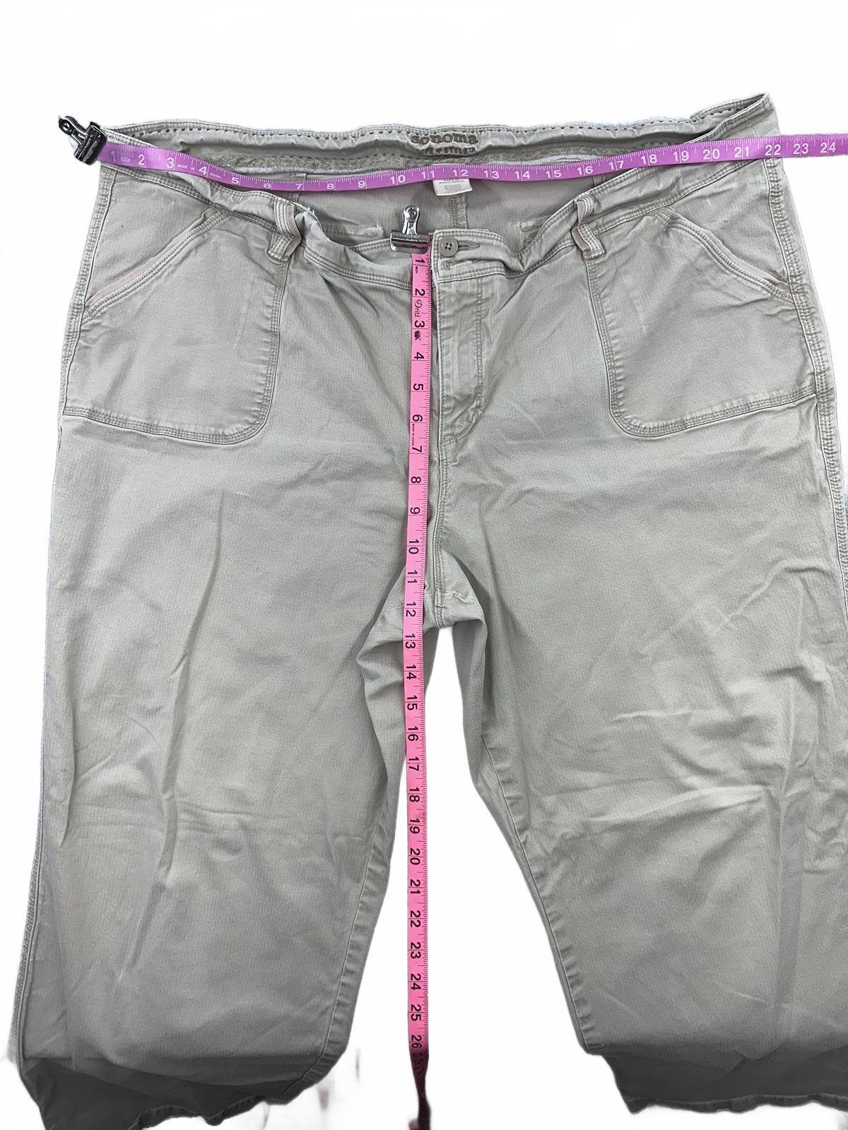Sonoma Life + Style Khaki Casual Pants Cotton Blend Relaxed Fit