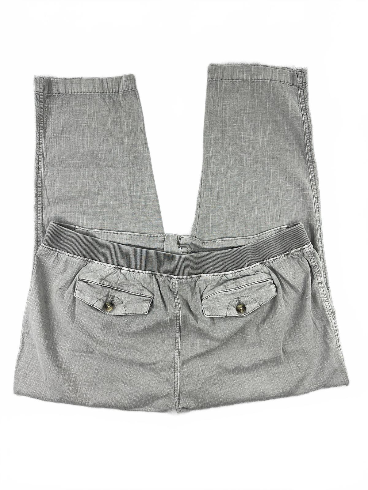 Sonoma Gray Casual Utility Capri Pants Relaxed Fit Cotton Blend