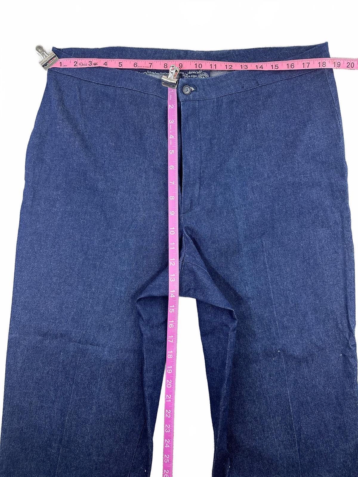 Venezia Jeans Dark Blue Cropped Denim Pants with Frayed Hems
