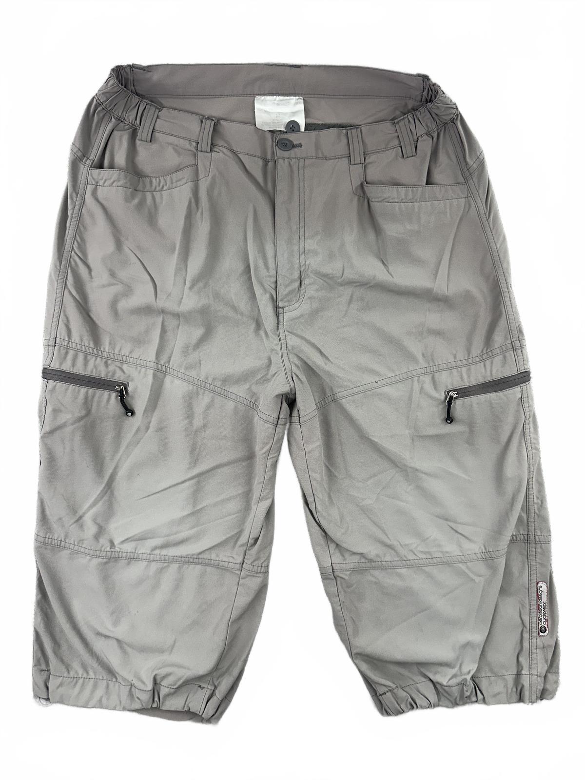 Sportswear Gray Cargo Capri Pants Outdoor Utility Casual