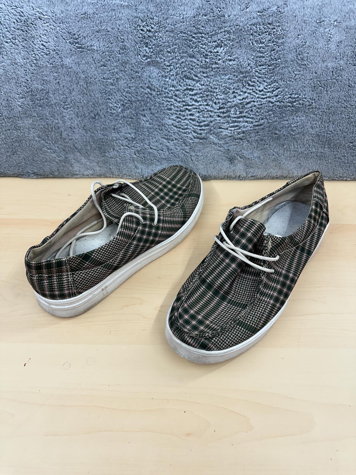 Vintage Plaid Casual Sneakers Loafers & Slip Ons
