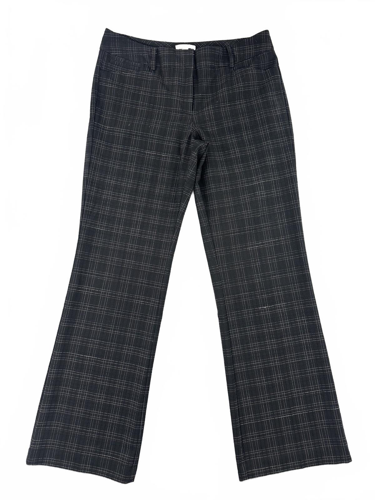 New York & Company Stretch Plaid Flared Pants
