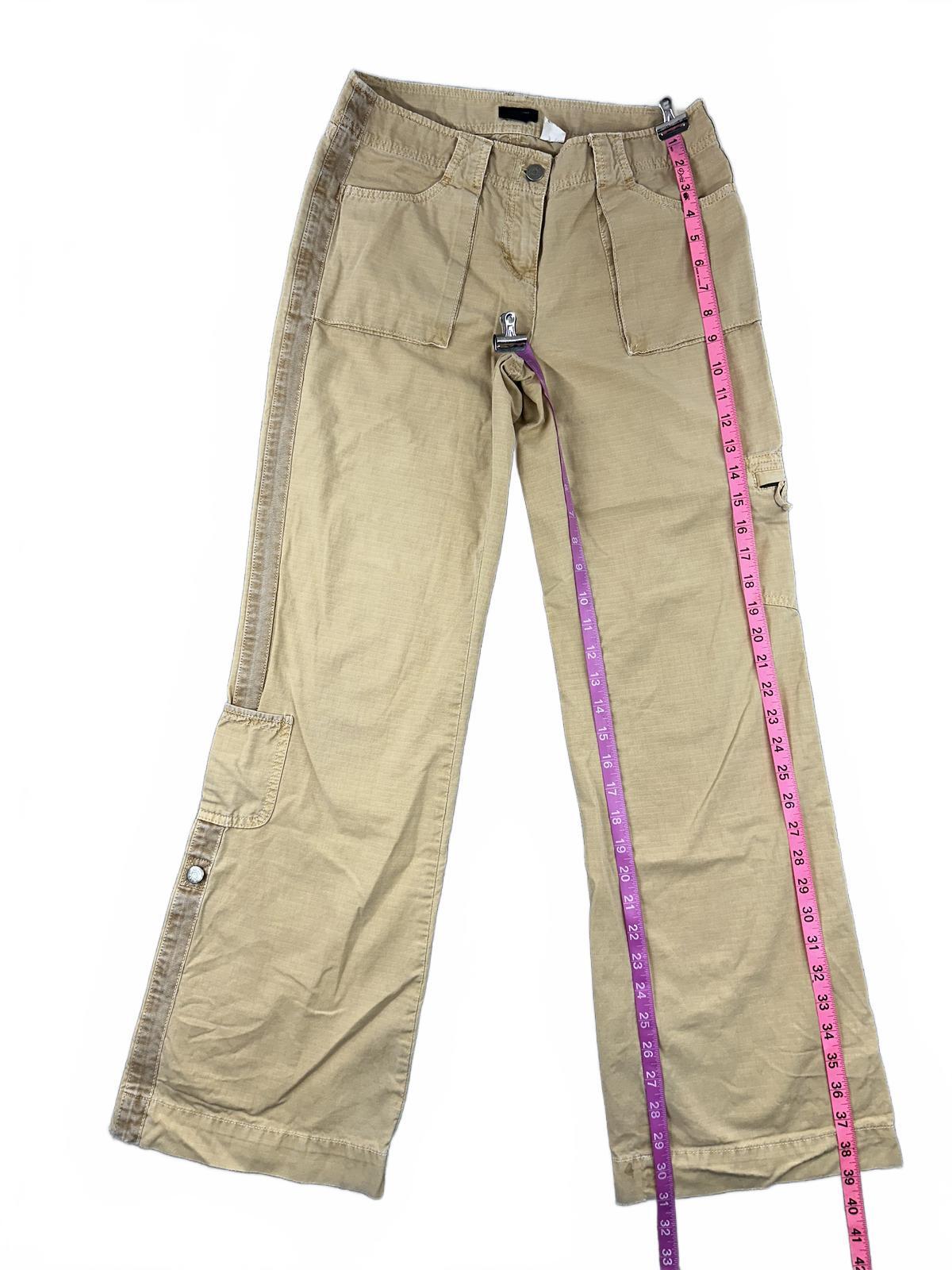 J.Crew Favorite Fit Wide Leg Cargo Pants Beige Tan Casual Boho Y2K