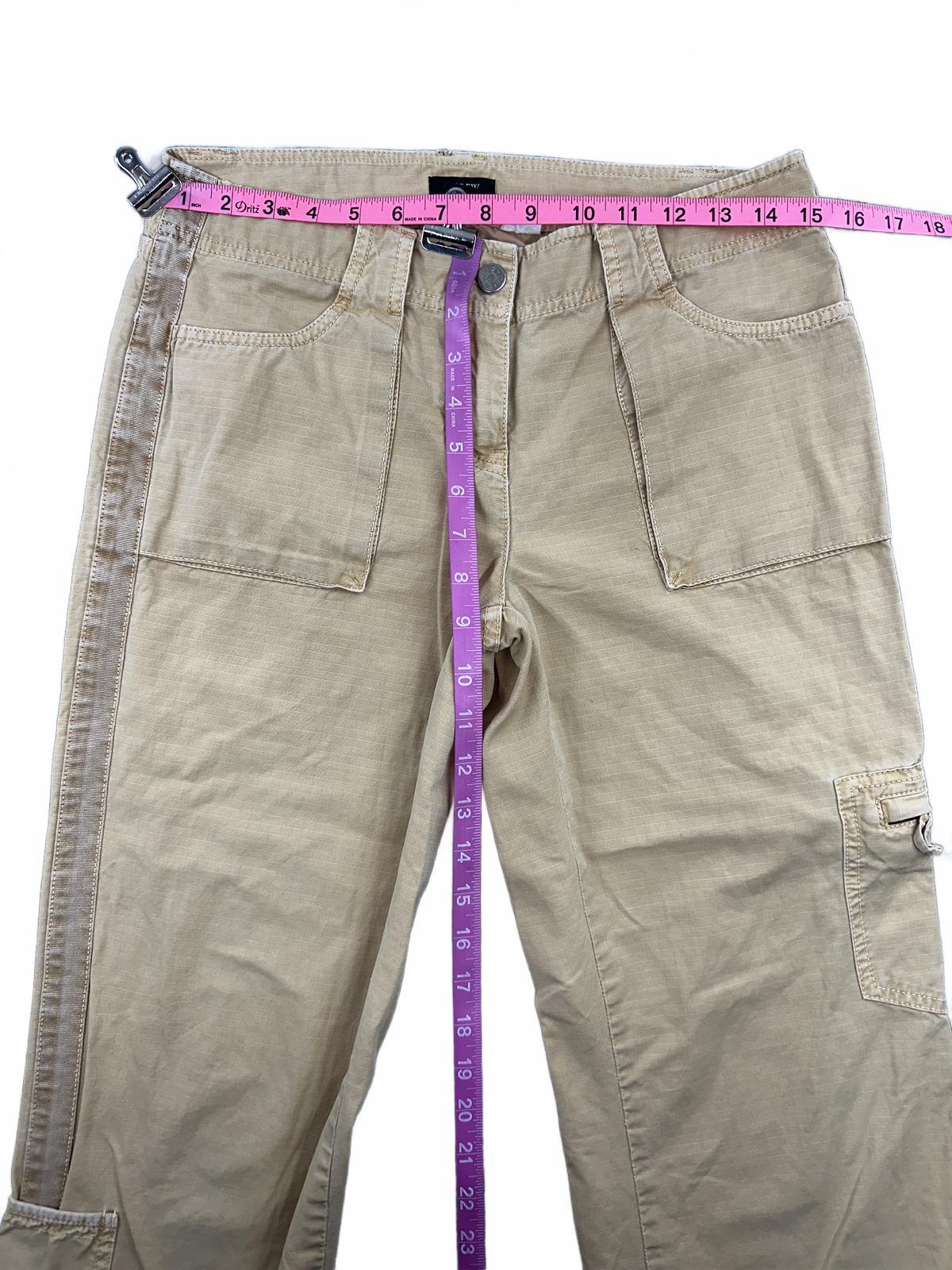 J.Crew Favorite Fit Wide Leg Cargo Pants Beige Tan Casual Boho Y2K
