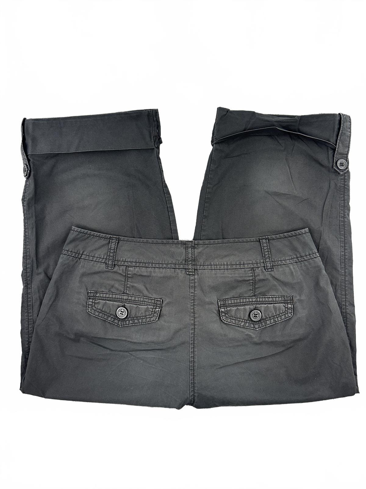 New York & Company Black Cotton Capri Pants Casual Tailored Utility