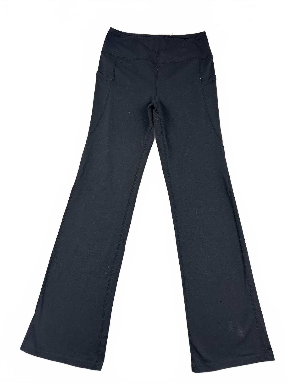 Black Flared Leggings High Waist Athleisure Workout Active